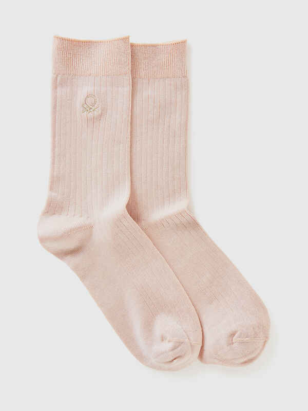 Calcetines acanalados con logotipo