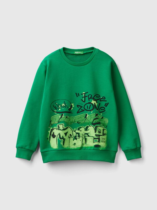 Sudadera de cuello redondo con estampado Niño
