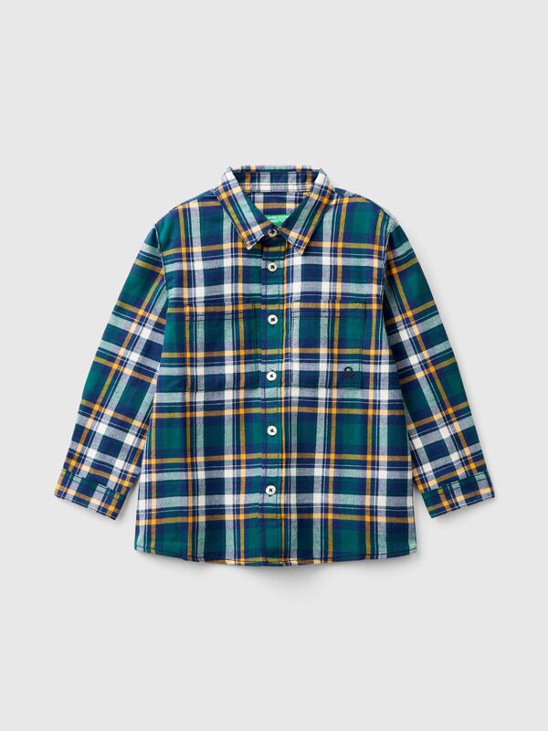 Camisa escocesa de 100 % algodón Niño