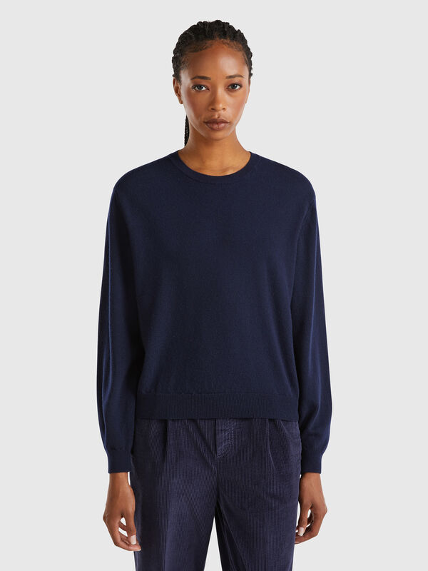 Jersey relaxed fit de pura lana merina Mujer