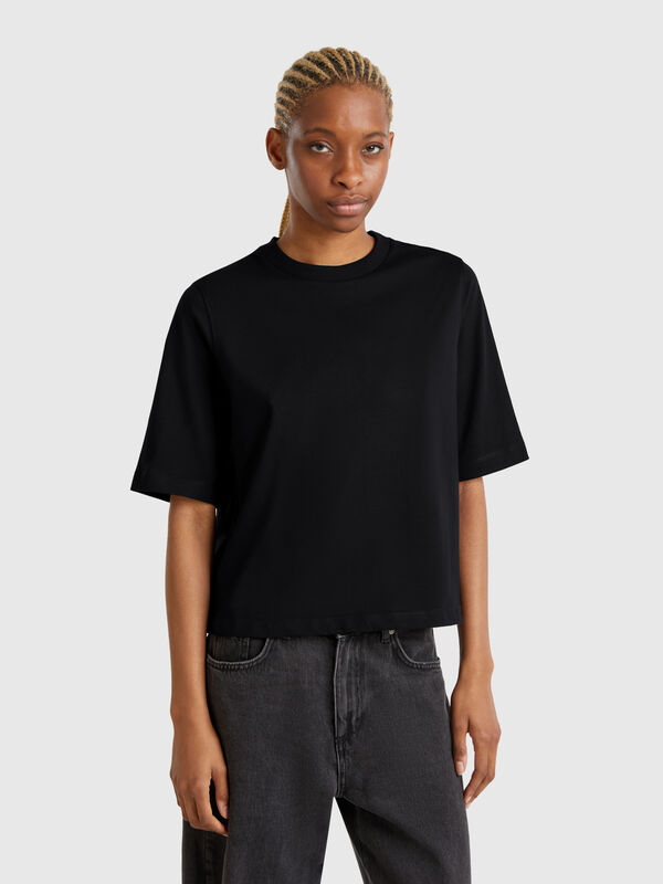 Camiseta boxy fit de 100 % algodón Mujer
