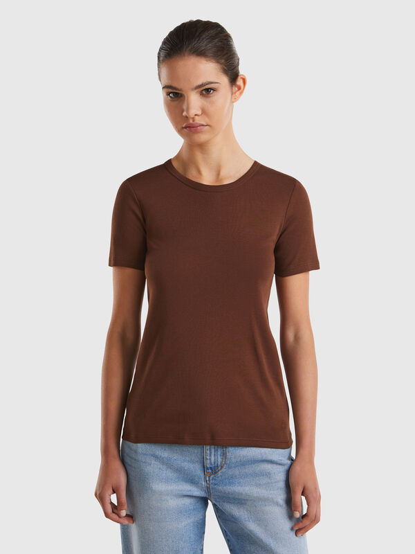Camiseta de algodón de fibra larga Mujer