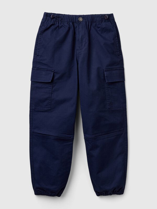 Pantalón parachute de algodón elástico Niño