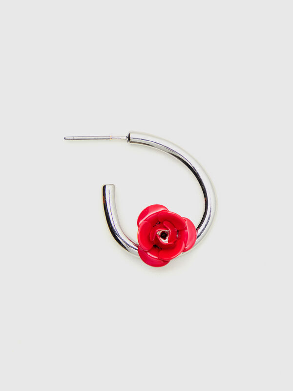 Pendientes de aro con rosas Mujer