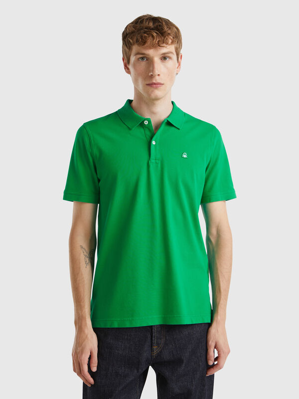 Polo verde slim fit Hombre