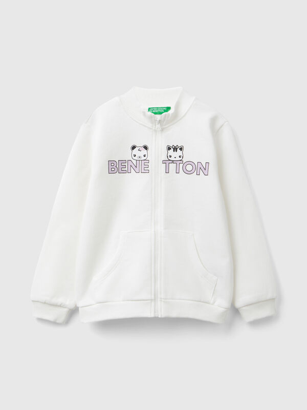 Sudadera de algodón orgánico con cremallera Niña