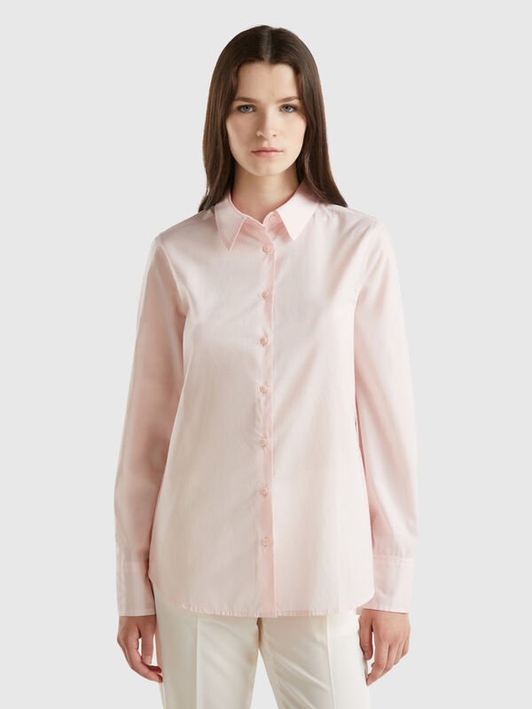 Camisa regular fit de algodón ligero Mujer