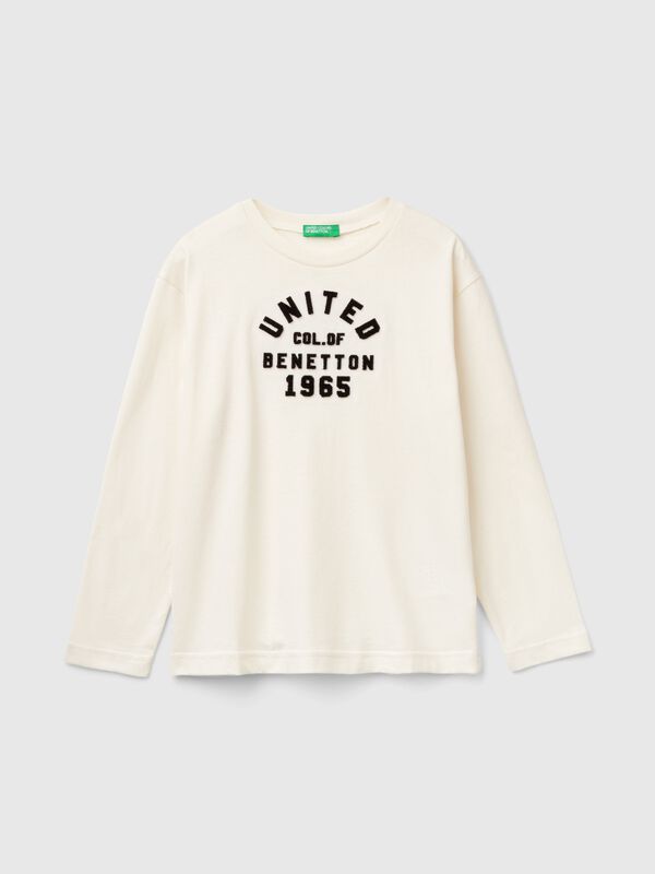 Camiseta con bordado de logotipo Niño
