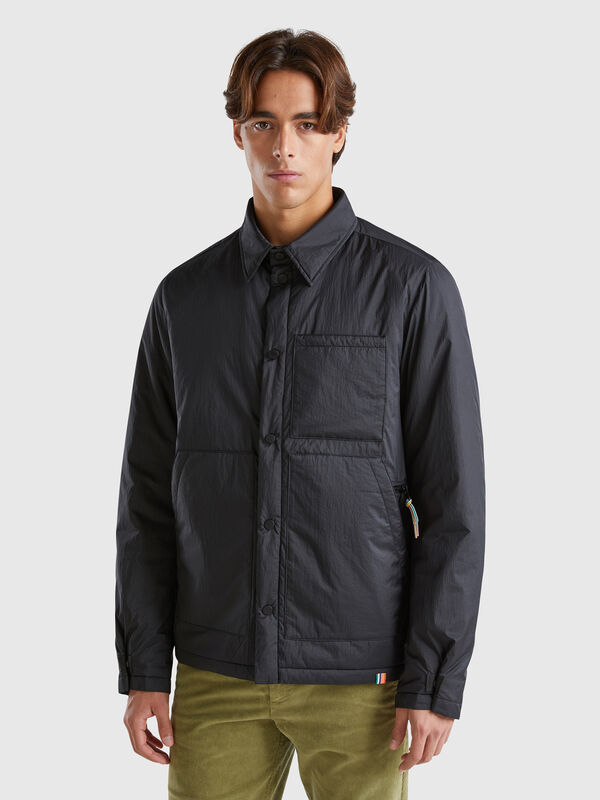 Cazadora slim fit de nailon Hombre