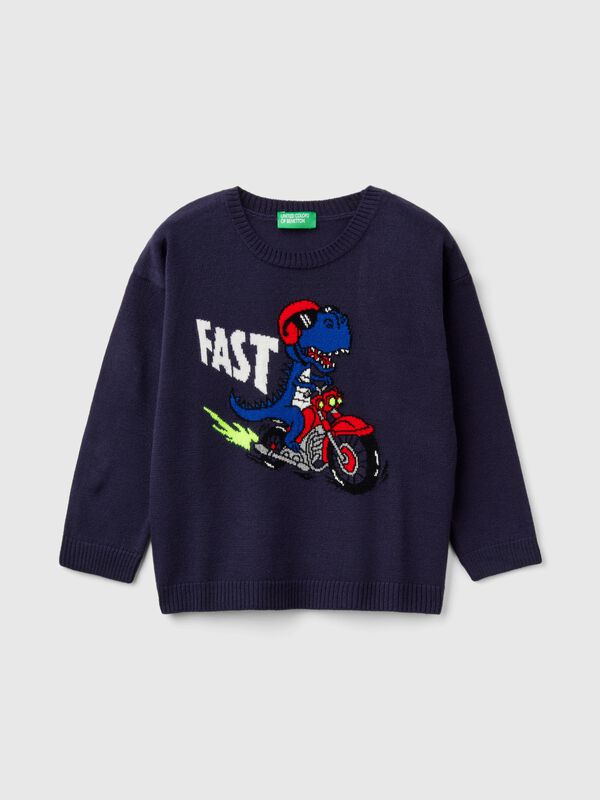 Jersey con grabado de dinosaurio Niño