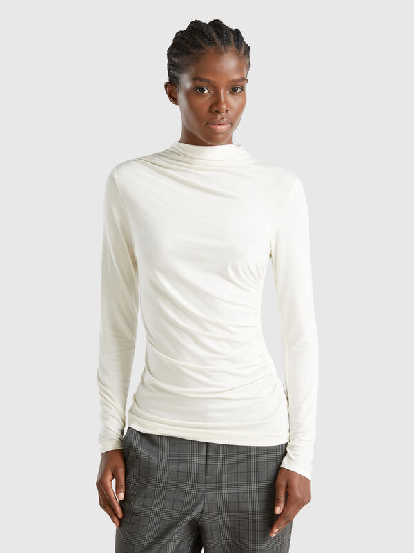 Camiseta slim fit de Modal elástico Mujer