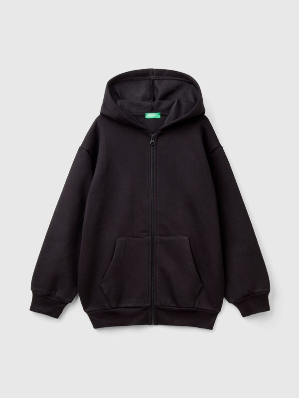 Sudadera con cremallera y estampado en relieve Niño