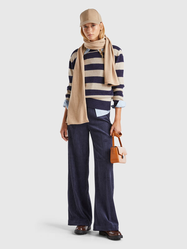 Pantalón evasé de pana Mujer