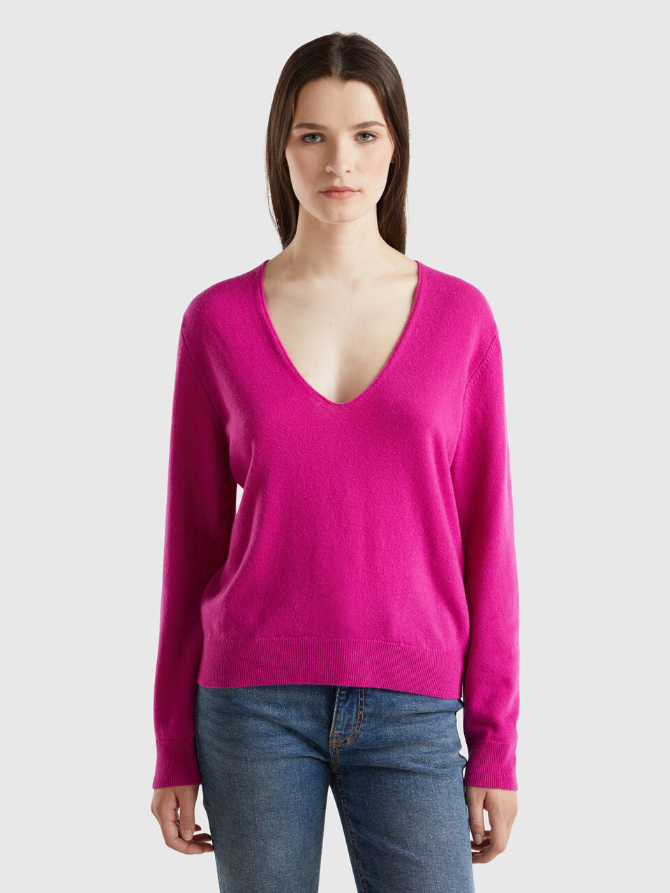 V NECK SWEATER L/S Mujer image number null