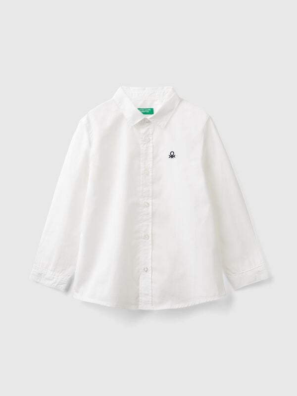 Camisa blanca de algodón puro Niño