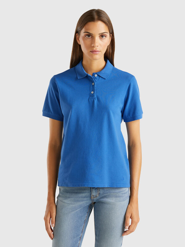 Polo de algodón orgánico elástico Mujer