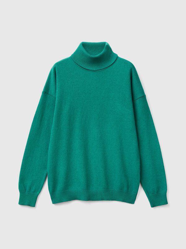Jersey de cuello cisne en mezcla de lana y cachemir Niño