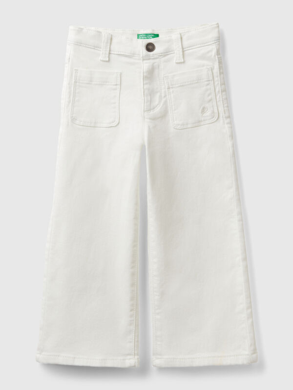 Pantalón amplio de algodón elástico Niña