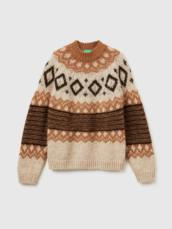 Suéter jacquard con lentejuelas Mujer