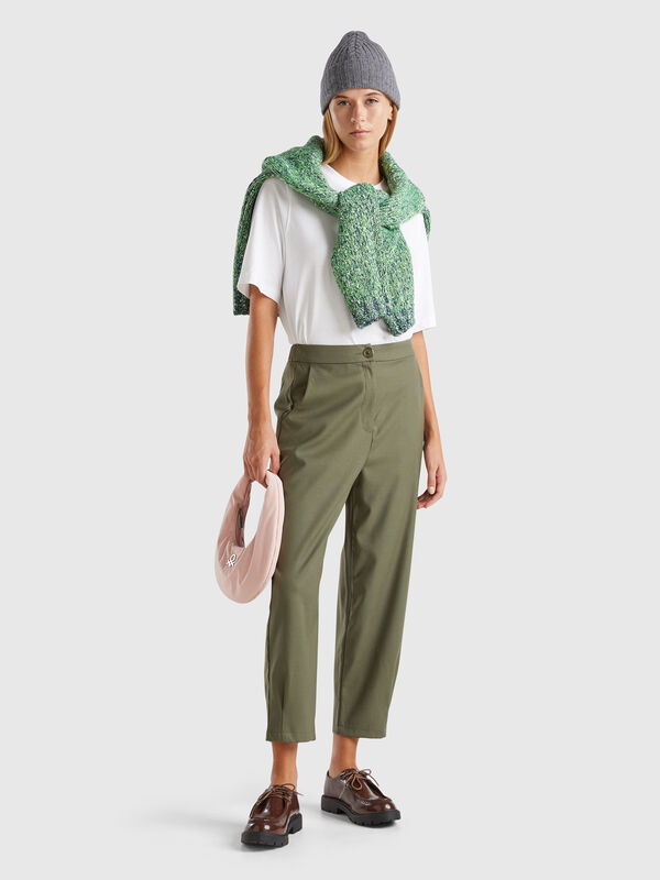 Pantalón de corte abullonado Mujer