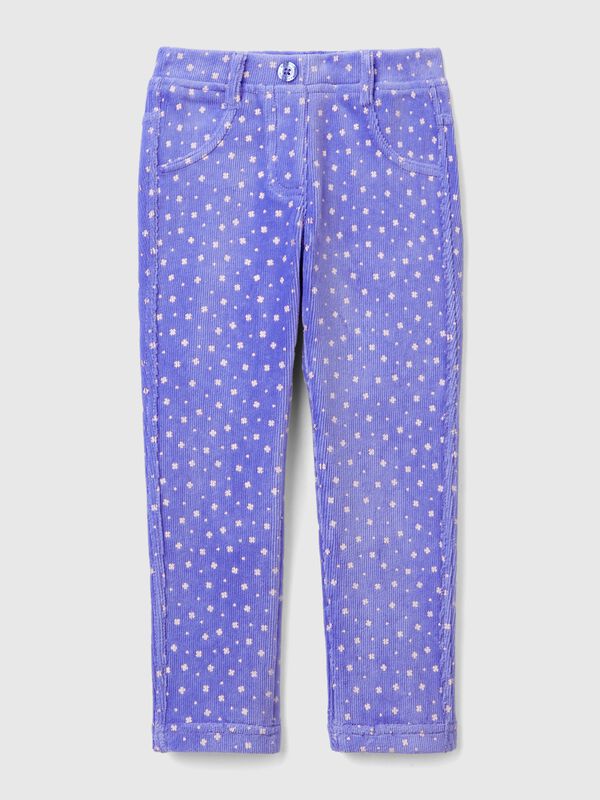 Pantalón slim fit de chenilla Niña