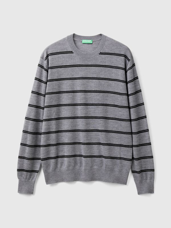 Jersey de rayas de pura lana merina Jersey de rayas de pura lana merina Hombre