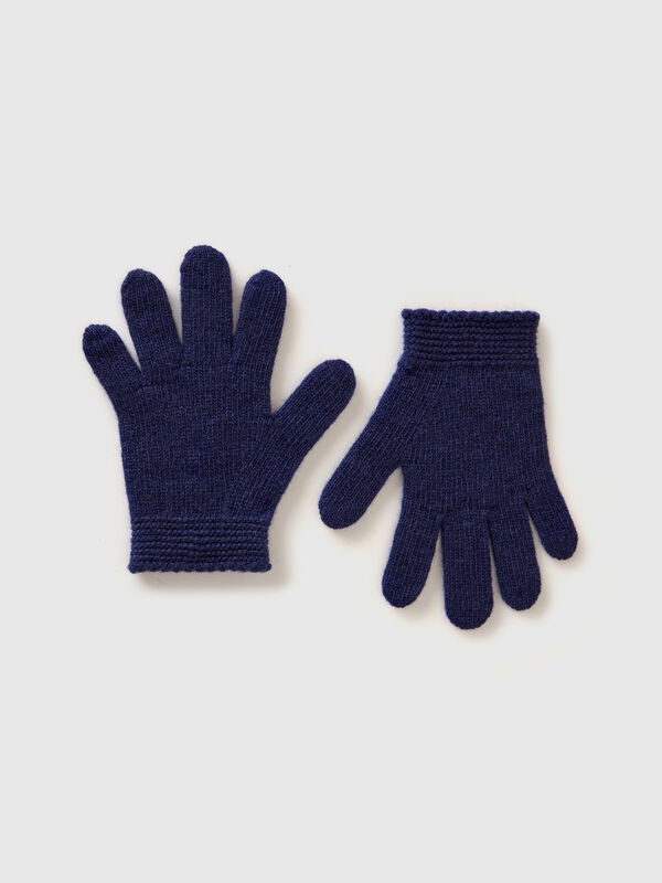 Guantes de lana mixta elástica Niño
