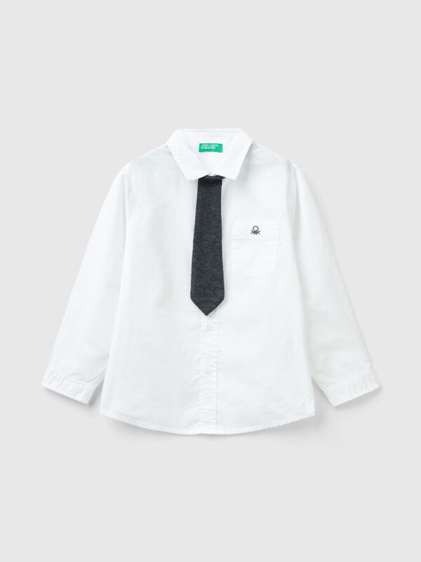 Camisa con corbata desmontable Niño