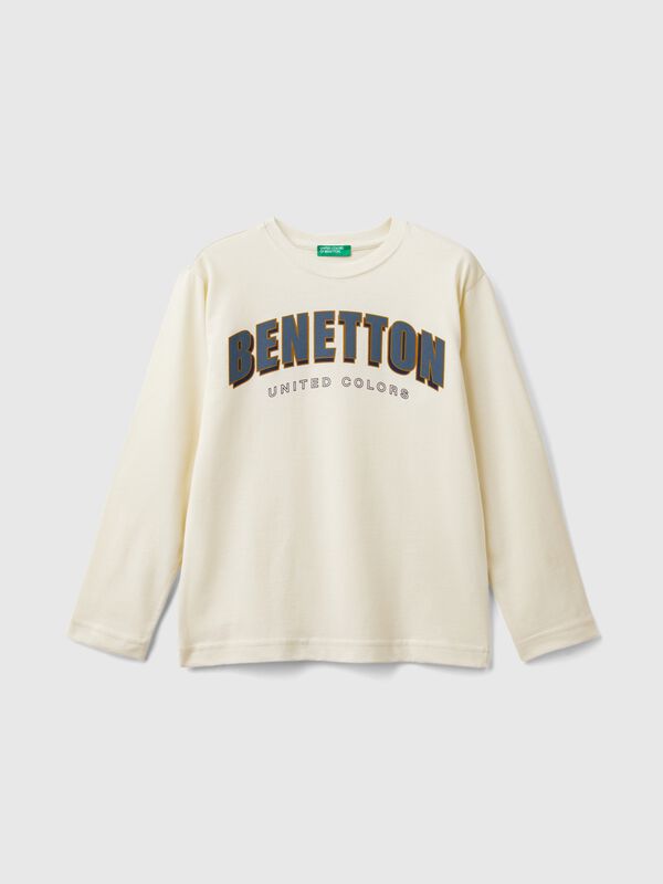 Camiseta cálida con estampado de logotipo Niño