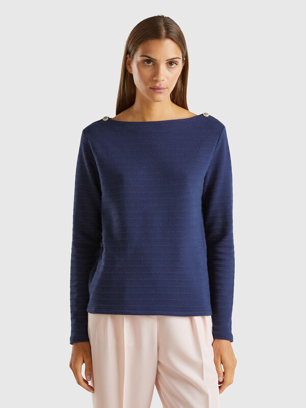 Camiseta de manga larga de jacquard Mujer