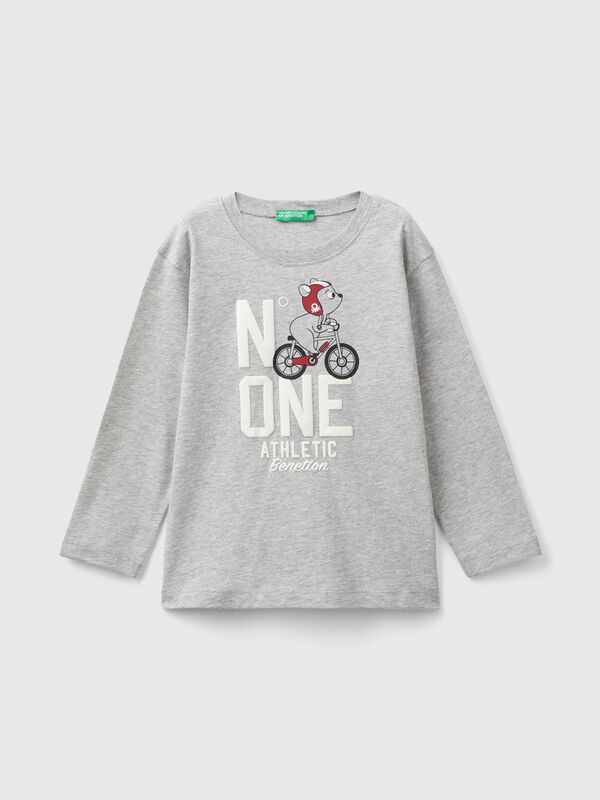 Camiseta de algodón orgánico con estampado Niño