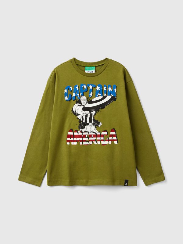 Camiseta ©Marvel verde del Capitán América Niño