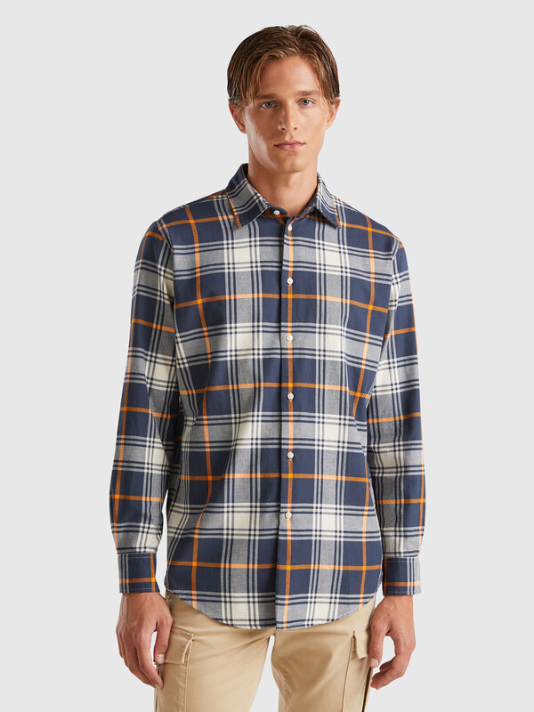 Camisa de franela de cuadros Hombre