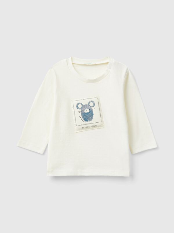 Camiseta con parche de animalito Recién nacidos