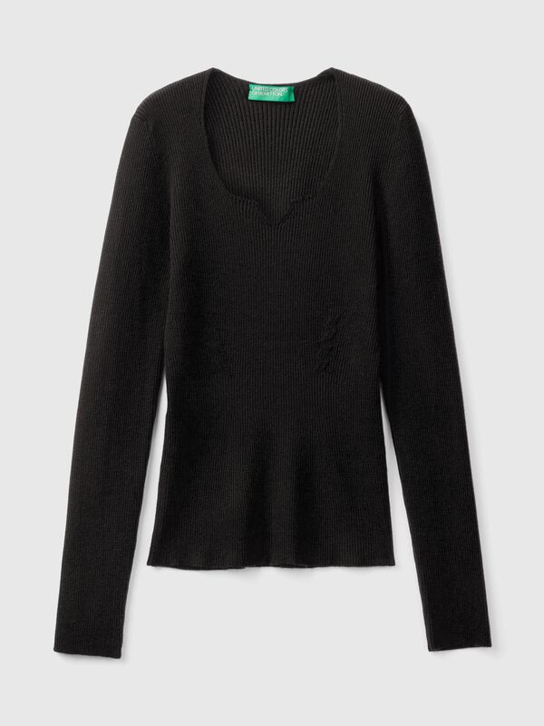 Jersey con escote corazón Mujer