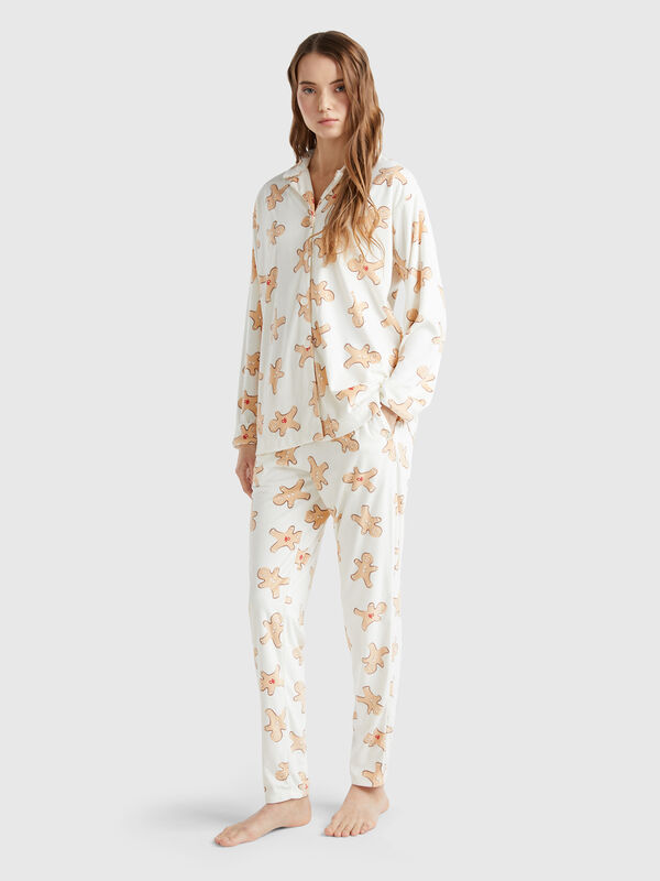 Pantalón con estampado de galleta Mujer