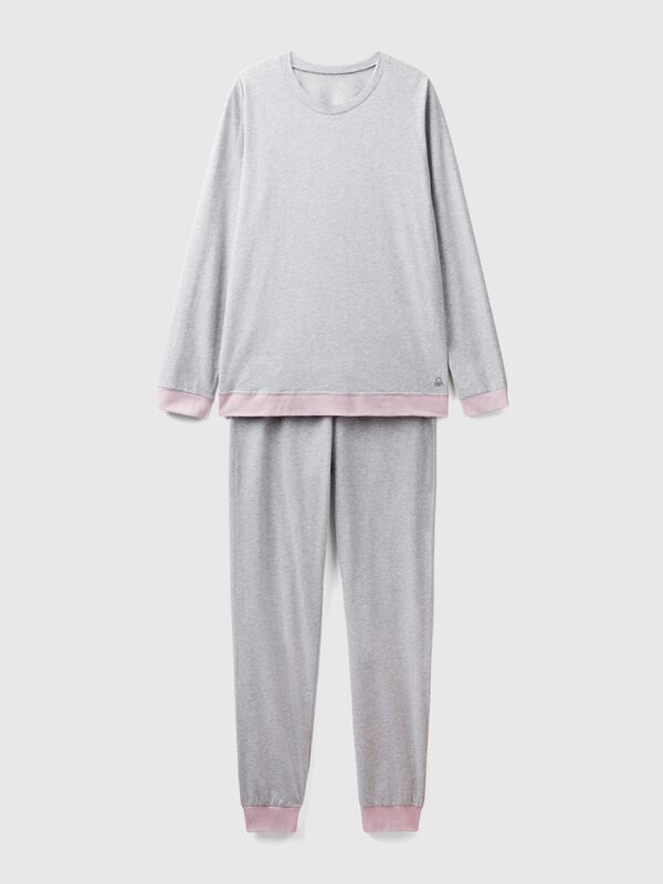 Pijama de algodón de fibra larga Mujer