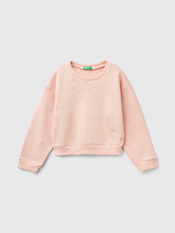Sudadera oversize con brillantes Niña