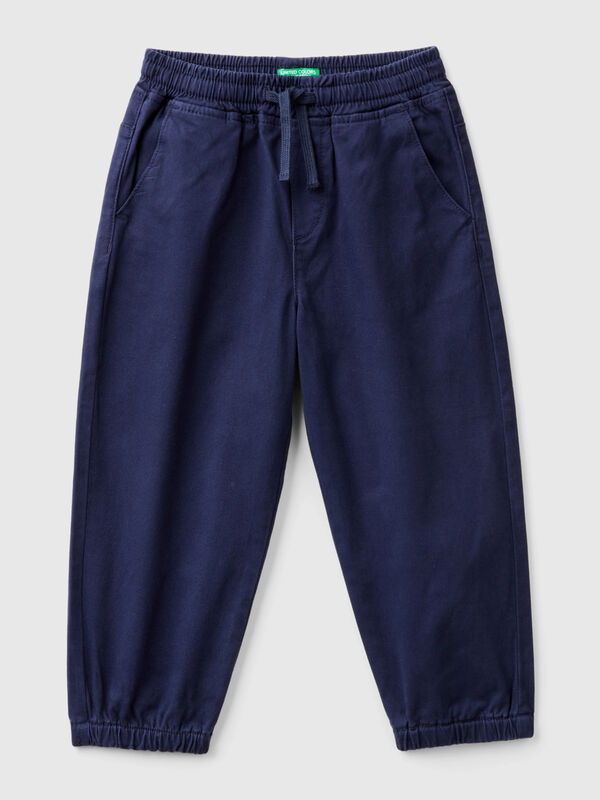 Joggers de algodón elástico con cordón de ajuste Niño