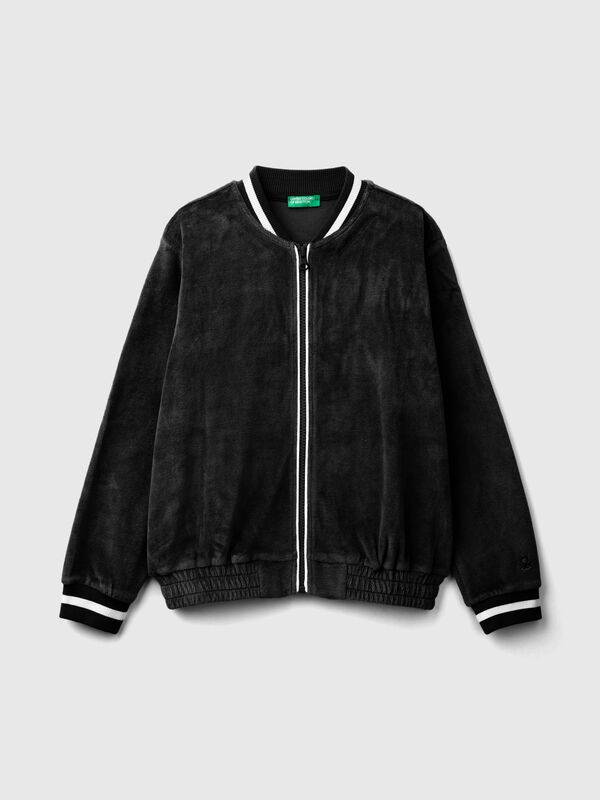 Sudadera de estilo bómber de chenilla Niña