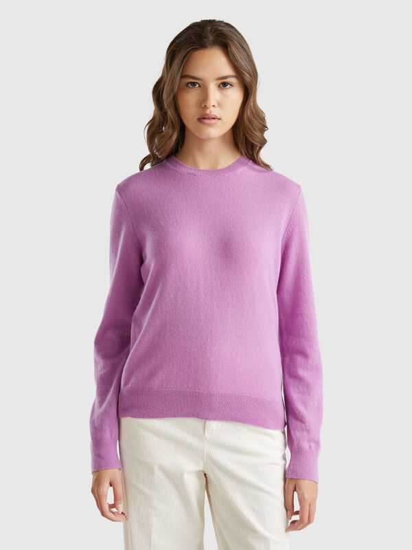 Jersey lila de 100 % cachemir Mujer