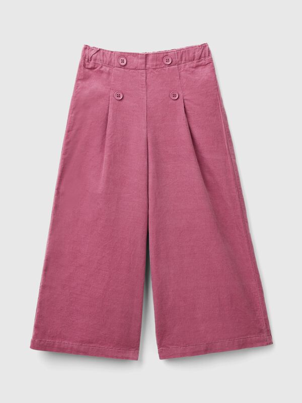 Pantalón de pana con botones Niña