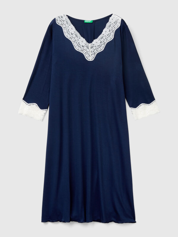 Camisón con detalles de encaje Mujer