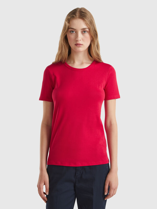 Camiseta de algodón de fibra larga Mujer