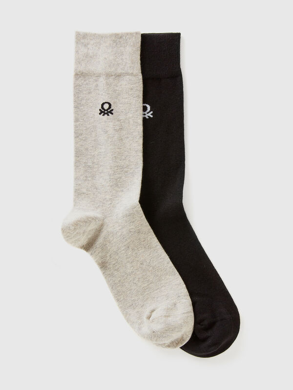Dos pares de calcetines 3/4 con logotipo