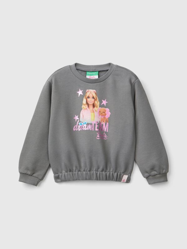 Sudadera de Barbie gris con estampado laminado Niña