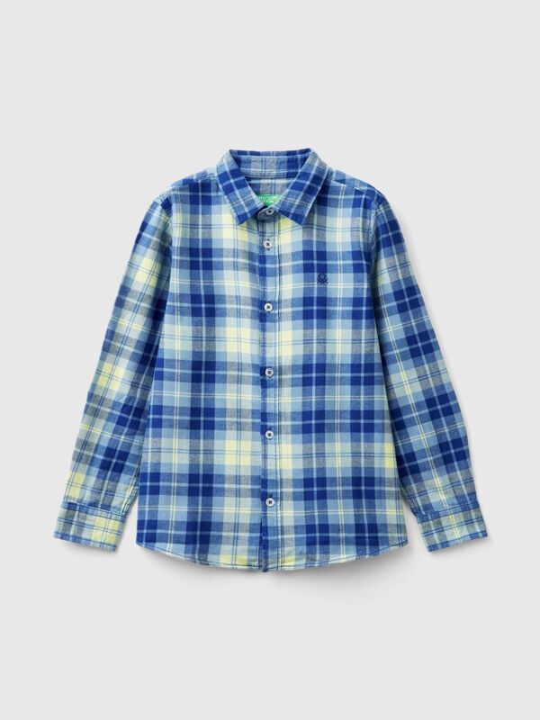 Camisa escocesa de 100 % algodón Niño