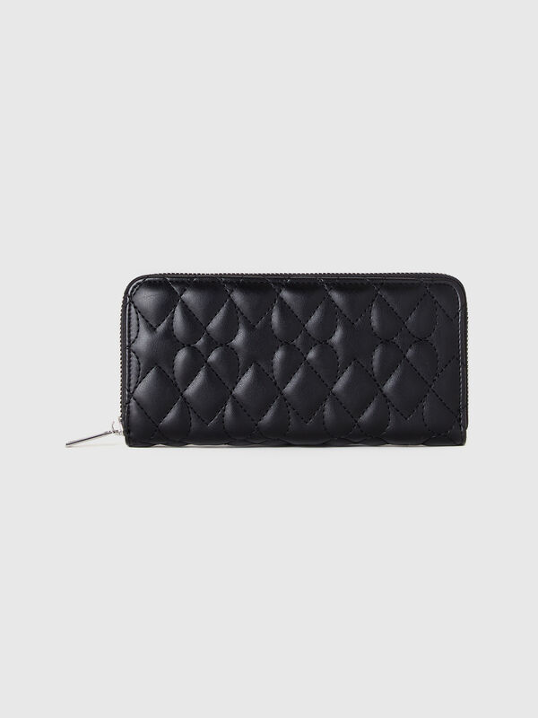 Cartera de corazón de tejido con efecto piel Mujer