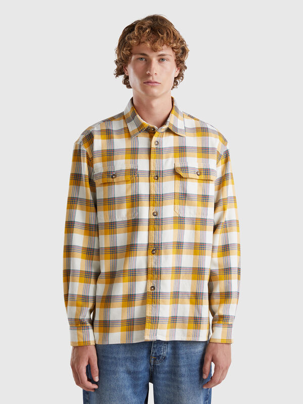 Sobrecamisa de franela de tartán Hombre