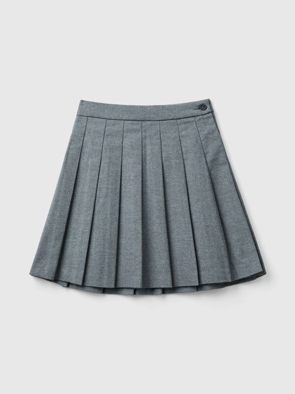 Falda de pliegues de franela Niña